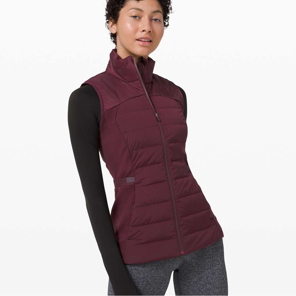 Lululemon Down For It All Vest Cassis Burgundy Puffer Filled 8 Medium